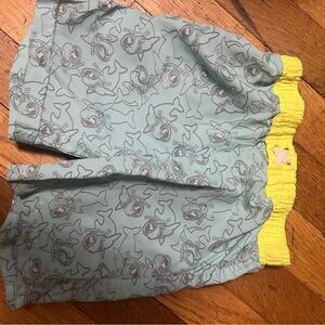 Shark Print Swim Set Top and Shorts with Yellow Waistband‎
